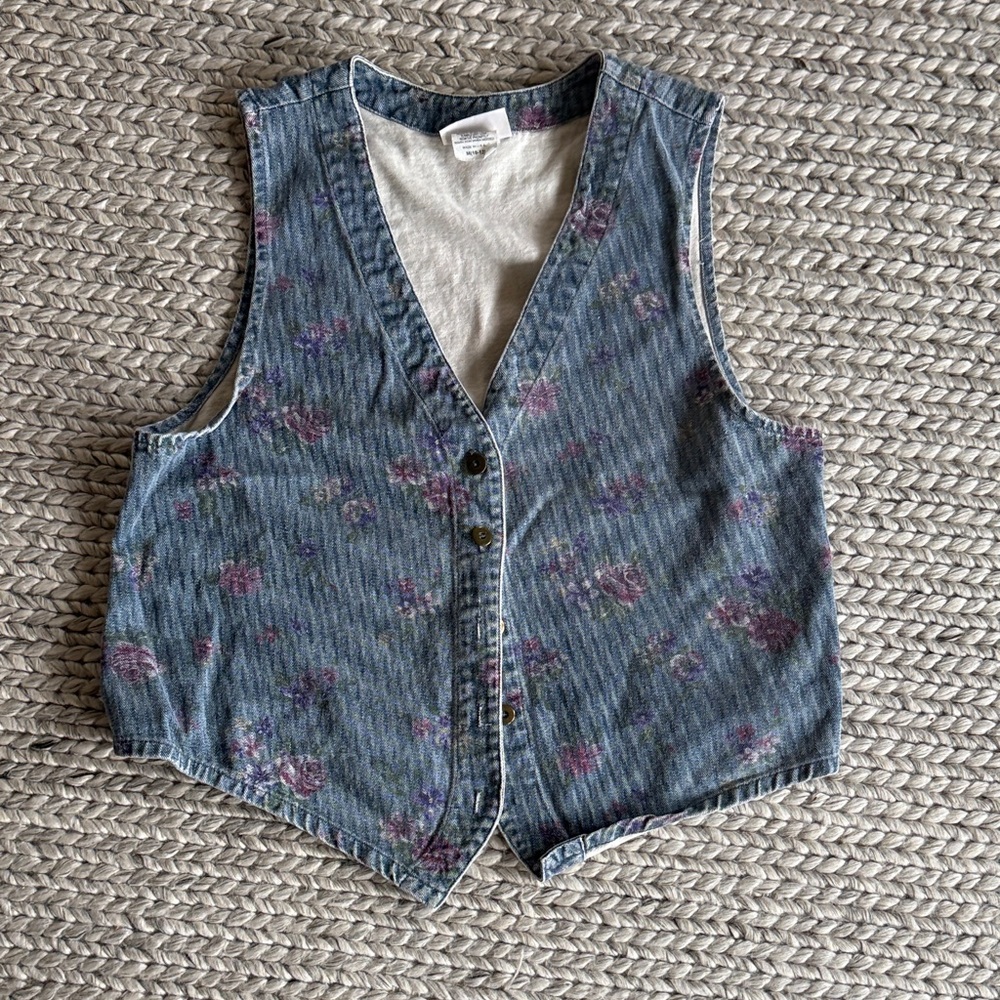 NorthCrest Blue Denim Collar Tee with Purple Accent